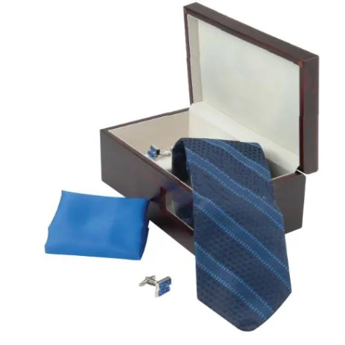 Blue Tie & Cufflink Combo Set